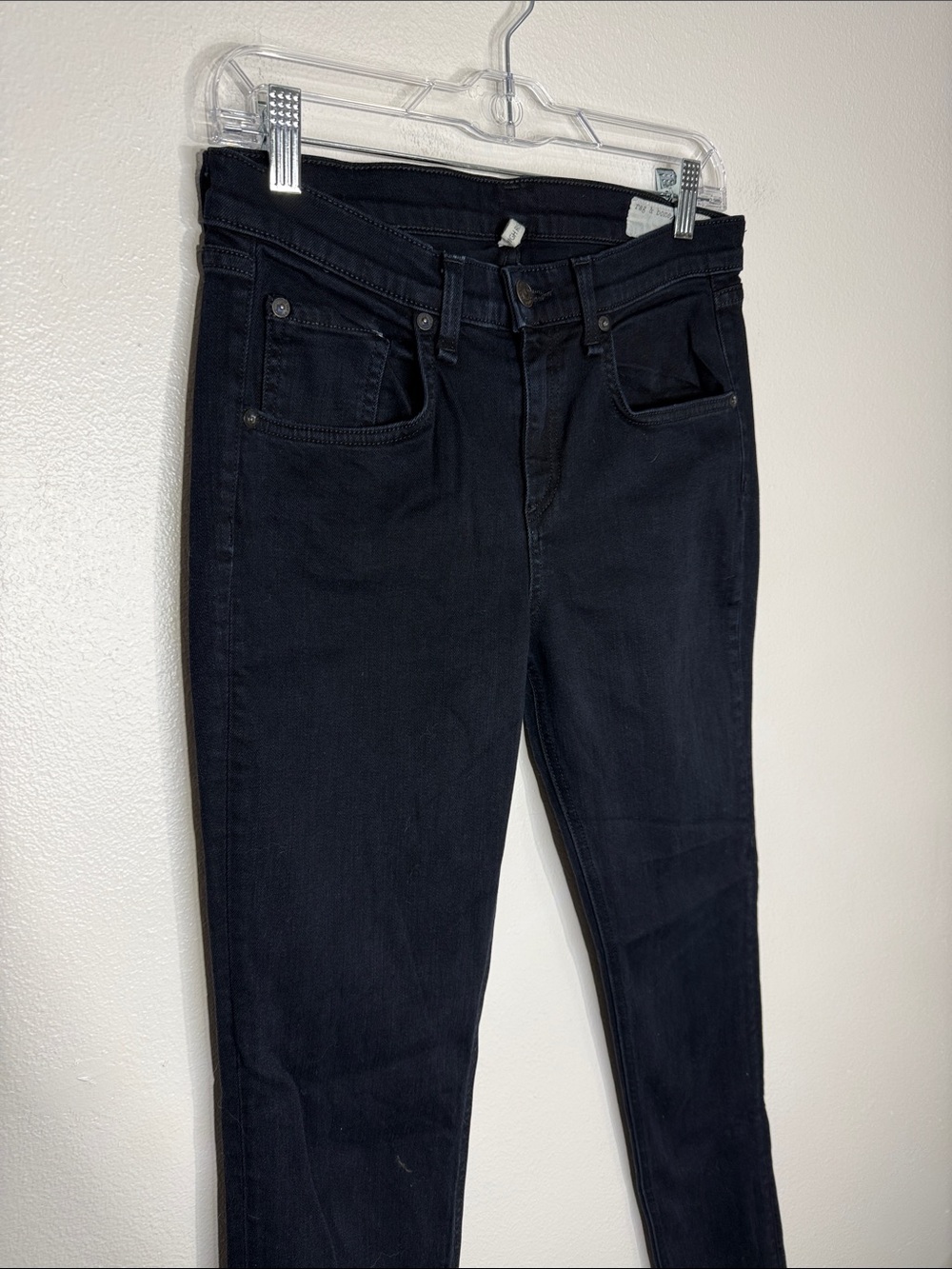 Rag & bone High Rise Skinny Jeans Black 28